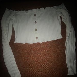 Forever 21 off the shoulder long sleeve top